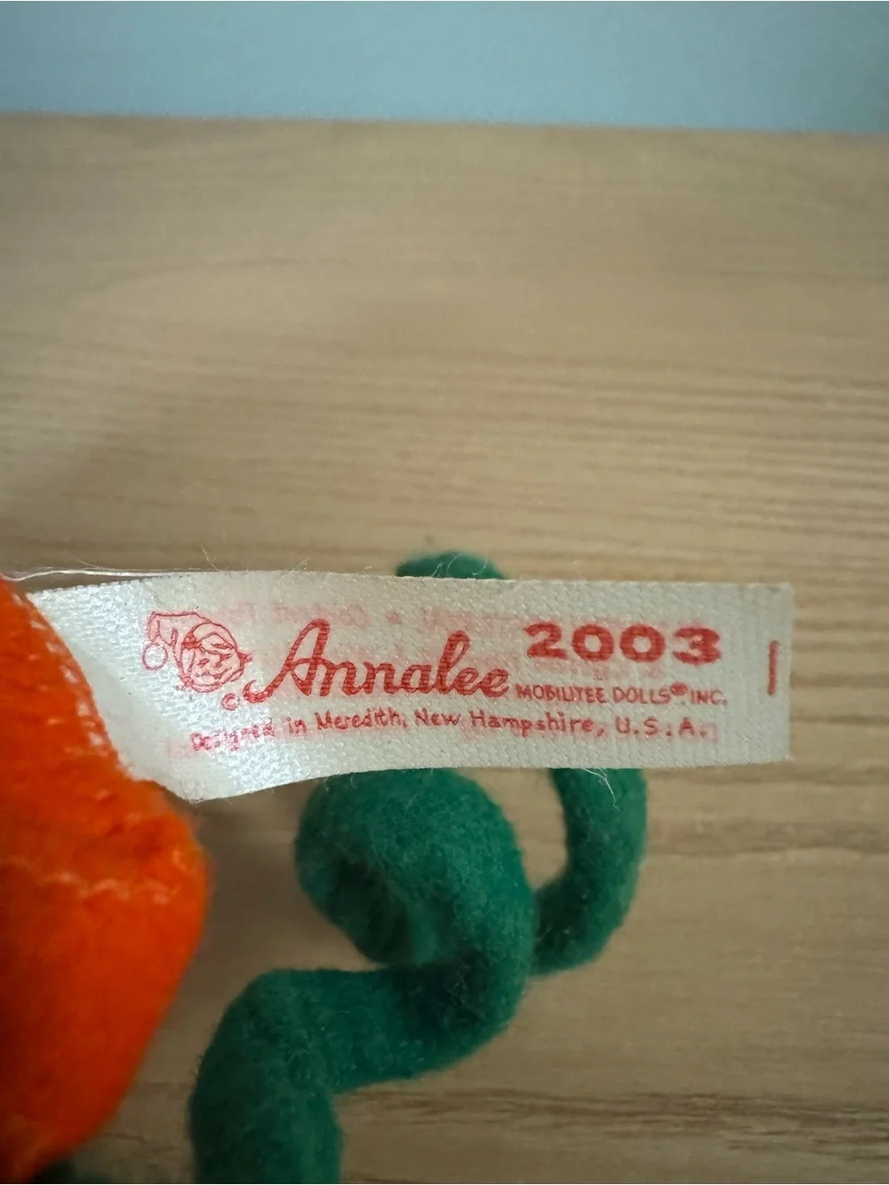 Vintage Annalee 2003 Halloween Pumpkin Jack-O-Lantern Mouse Felt Doll 4